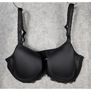 Wacoal Seduction Spacer Lined Contour Black Underwire Bra 853255 Size 36D